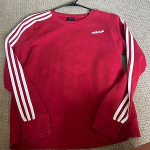 Red adidas pullover